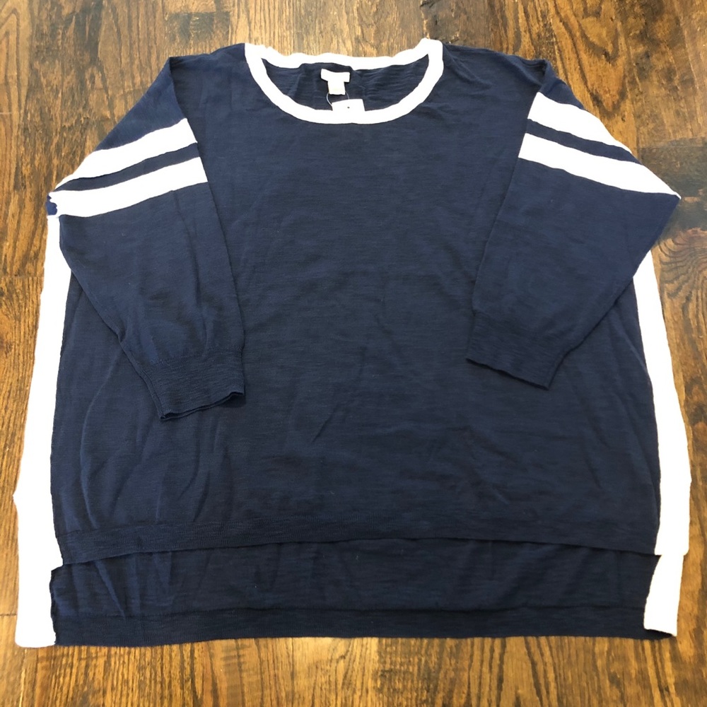 NWT J Crew Cotton Sweater Sz. L